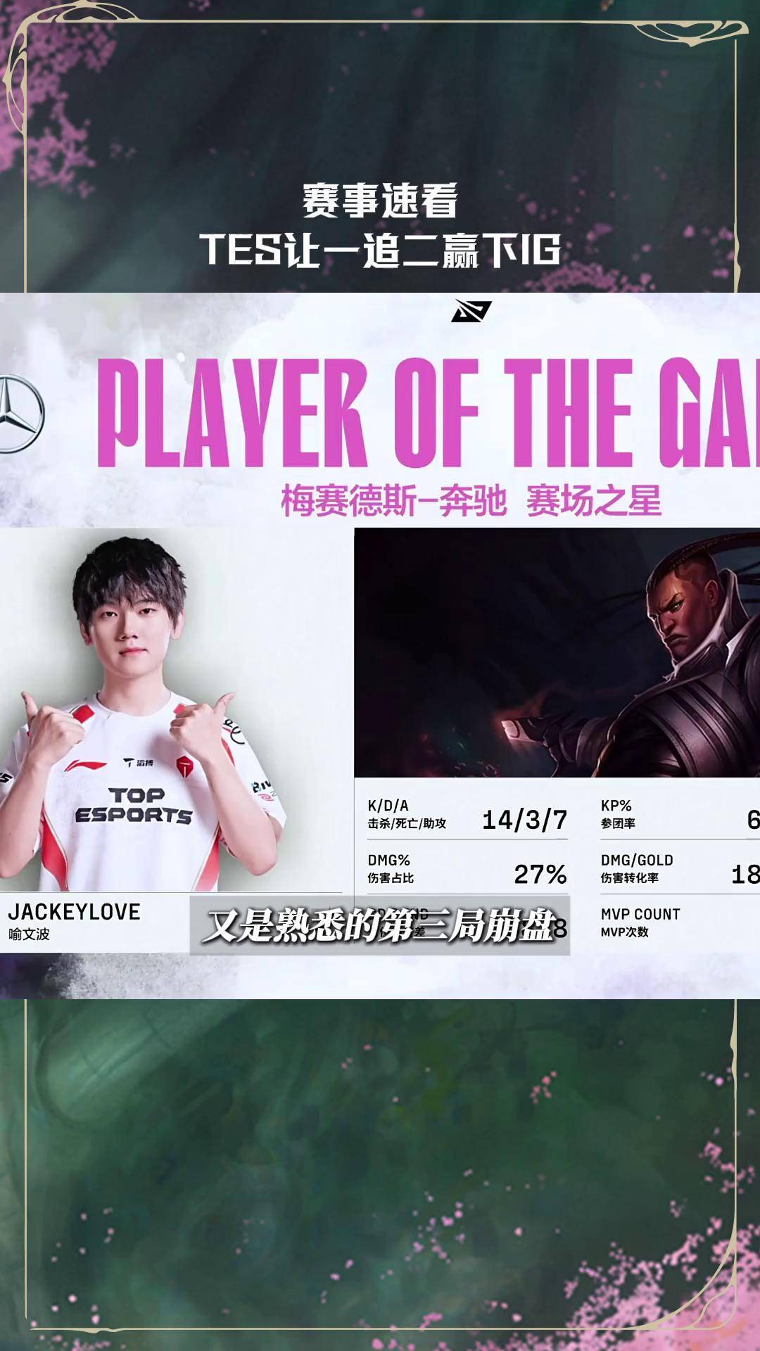 T1碾压TSM，JackeyLove线上压制力十足焦点之战四强赛，强势挺进下一轮的简单介绍